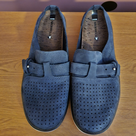 Merrell Women's Perforated Slip-on Mules Navy Blue - Picture 8 of 11
